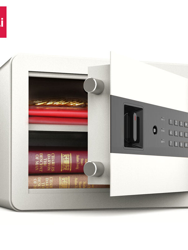 ديلي خرنة معنية - قفل مفتاح + قفل أرقام ديجيتال - H250*W350*D250 mm- أبيض/ أسود - 27209